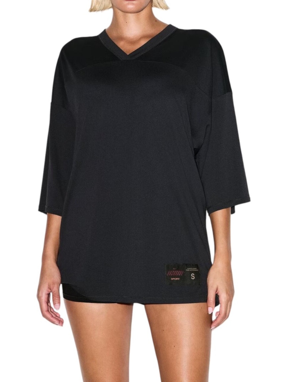 NikeSKIMS Airy Oversized V-Neck T-Shirt Obsidian 2X